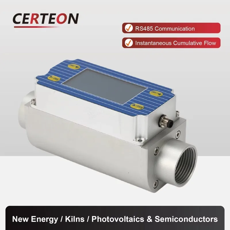 Thermal Gas Mass Flow Meter With Constant Temperature Difference For Compressed Air Instant And Cumulative Gas Mass Flow Meter