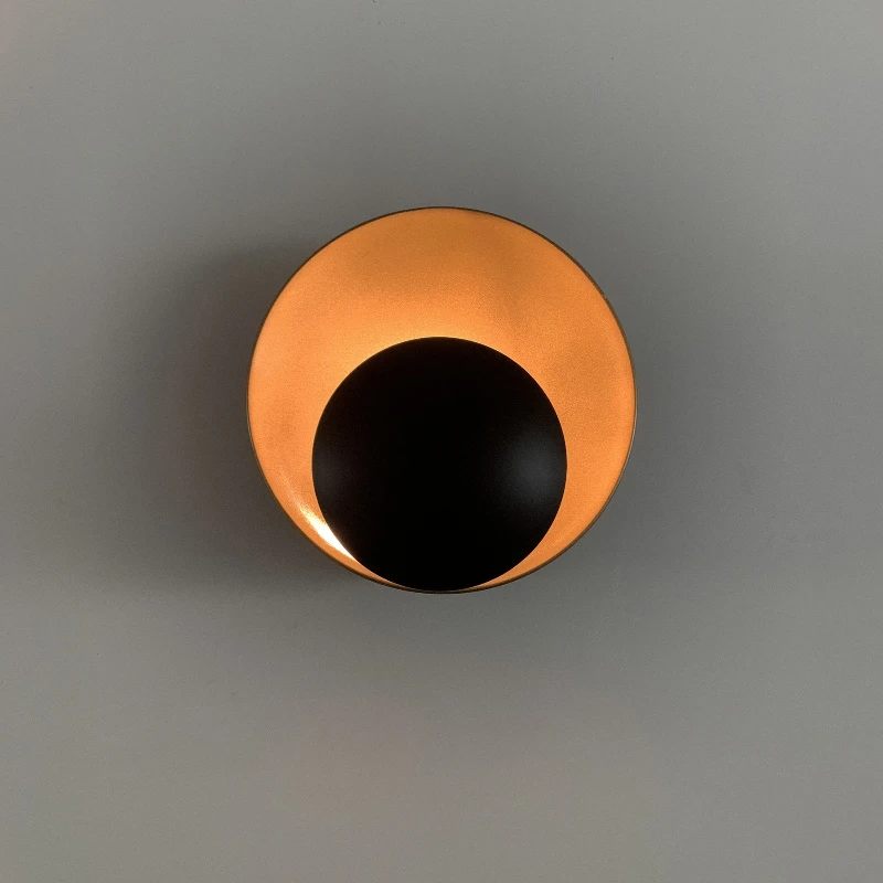 

Nordic lunar eclipse bedroom wall lamp post-modern bedside creative personality aisle round Internet celebrity light luxury