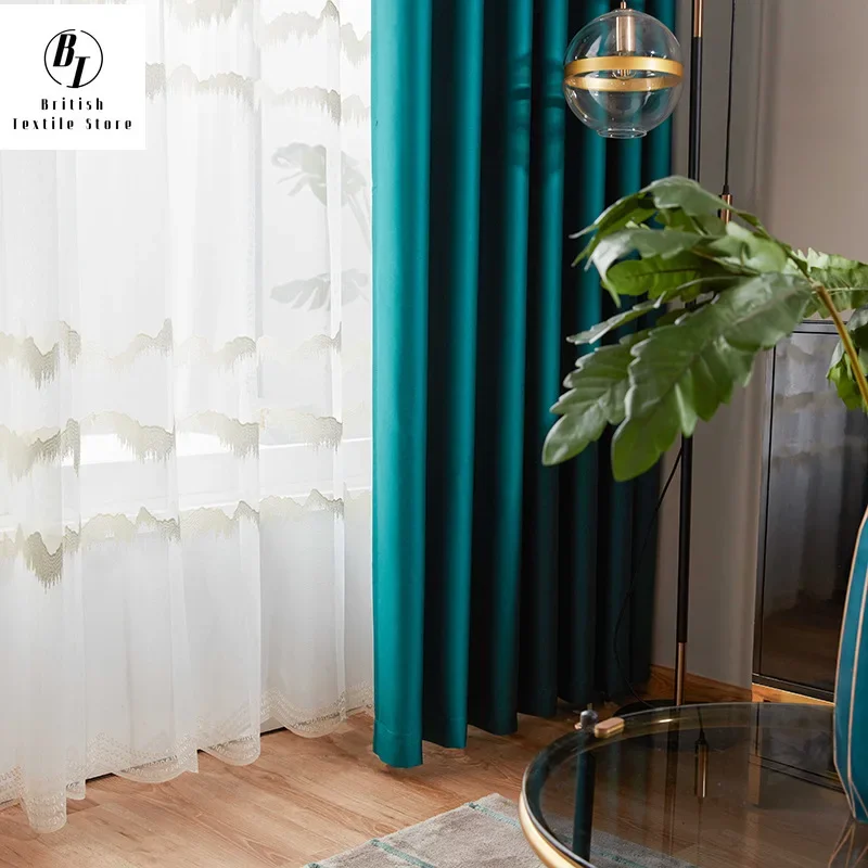 

Full Blackout Curtain Fabric Tribute Brocade Simulation Silk Satin Silky Glossy Double-sided Thickened Clip Black Silk Finished