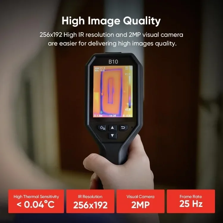 home.B10 Thermal Camera 256 x 192 IR Resolution with 2MP Visual Camera, Thermal Imaging Camera for Home Inspection