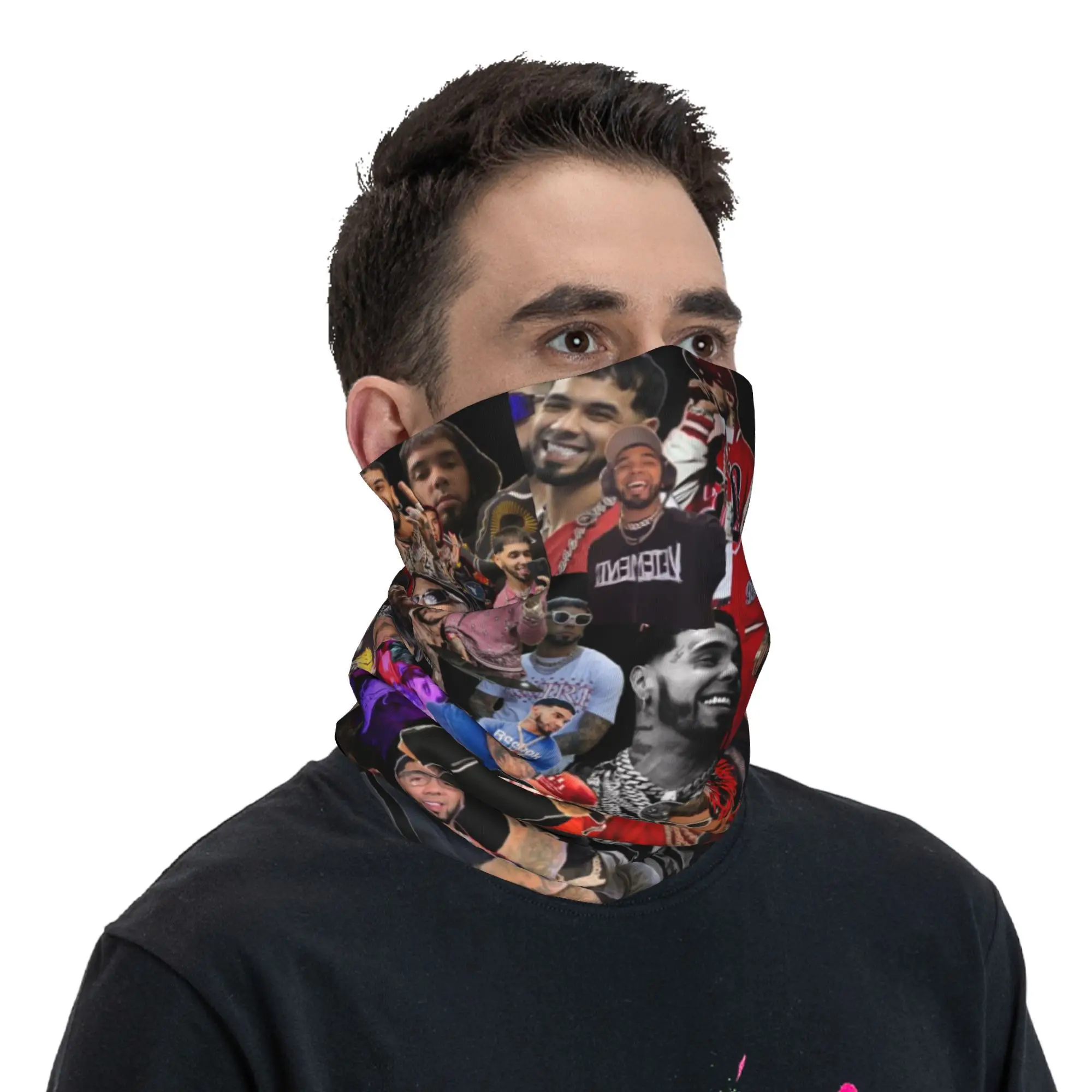 Personalizado A-Anuels Rapper AA Pescoço Gaiter Homens Mulheres Proteção UV Lenço Bandana de Inverno para Caminhadas