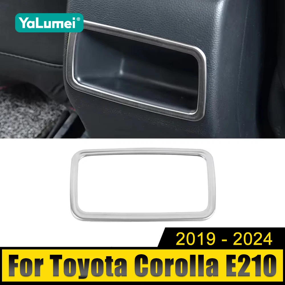 

Stainless Steel Car Rear Air Conditioning Vent Outlet Frame Cover Trim Sticker For Toyota Corolla E210 2019-2021 2022 2023 2024