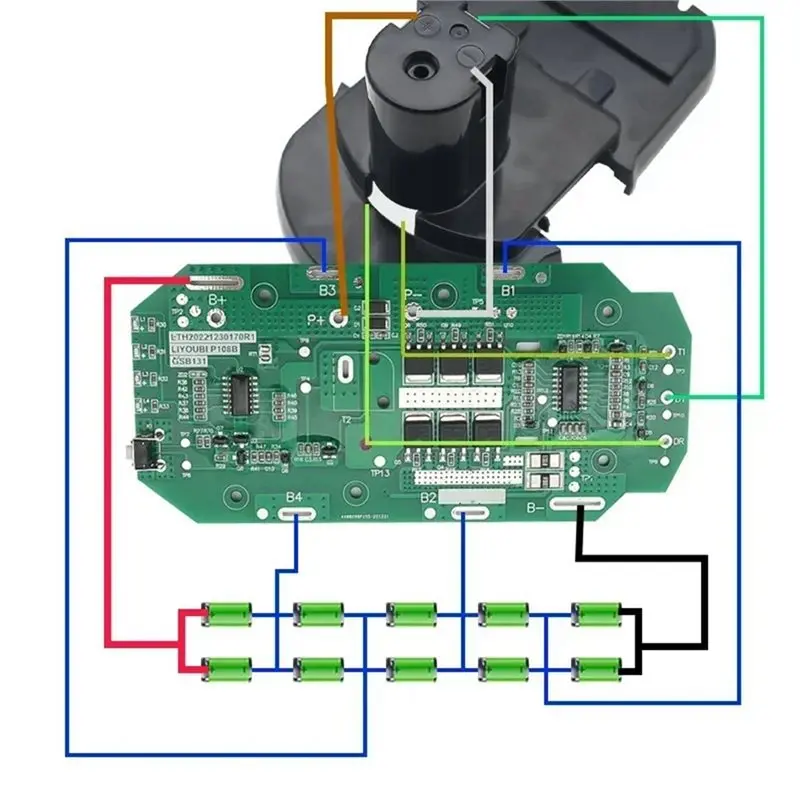 B76B PCB Protection Board for RYOBI 18V P103 P108B 18650 Battery Charging Circuit for Repair