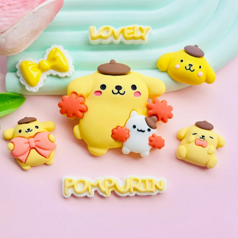 

2/5pcs Pudding dog set cartoon resin DIY jewelry mobile phone case refrigerator mobile phone holder flatback hairpin hair access