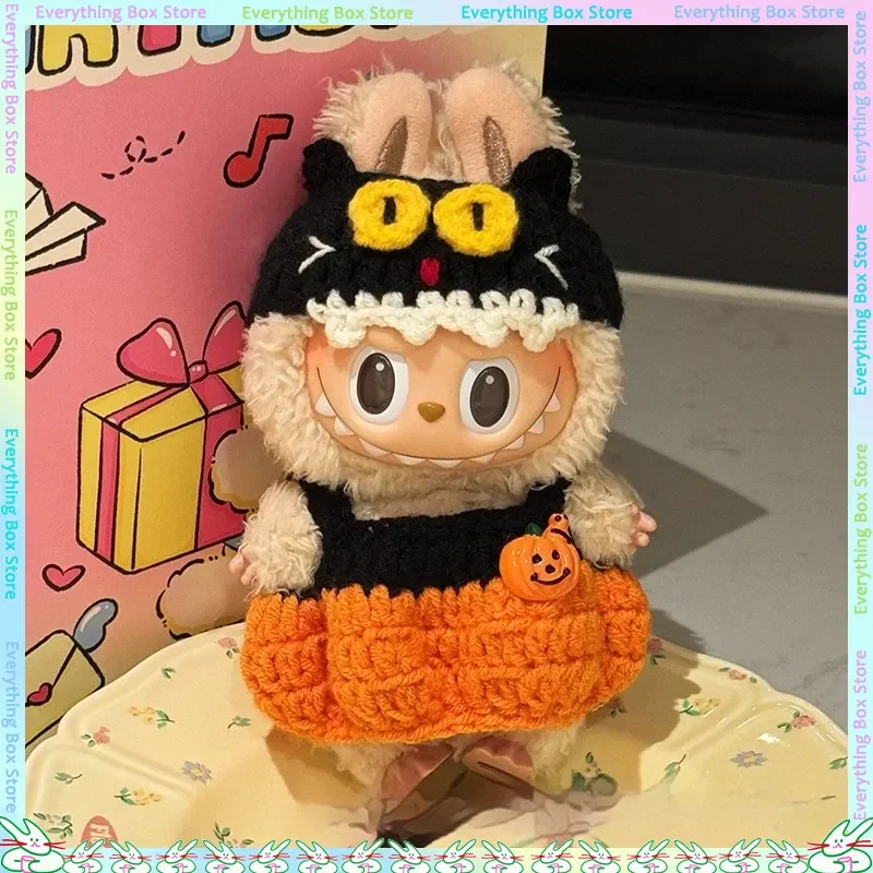 New For 17cm Cute Doll  Halloween Doll Set Suitable Pumpkin Hat Cotton Doll Neck Accessories Festival Doll Decoration