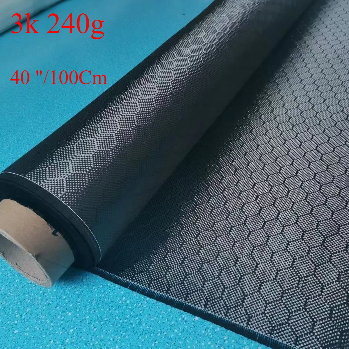 

3K 240gsm Rode Voetbal Honingraat Patroon Kevlar Hybride Carbon Fiber Stof Doek 40 "/100Cm