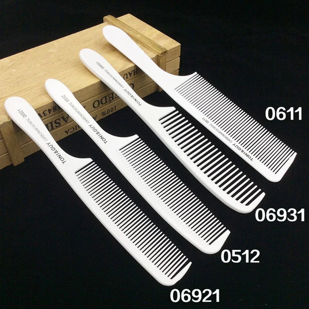 Barber Combs White Plastic Salon Hair Combs Hair Brush Barber Accessories Professional Accessory Barber Shop Hairstyling Tools