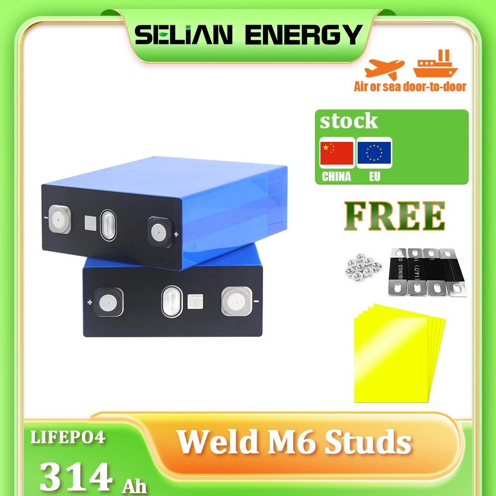 

2025 New Stock 6000+ Cycles Grade A 3.2V 314ah Lifepo4 Battery Cells for Lithium DIY 15kwh/30kwh Solar Energy Storage Battery