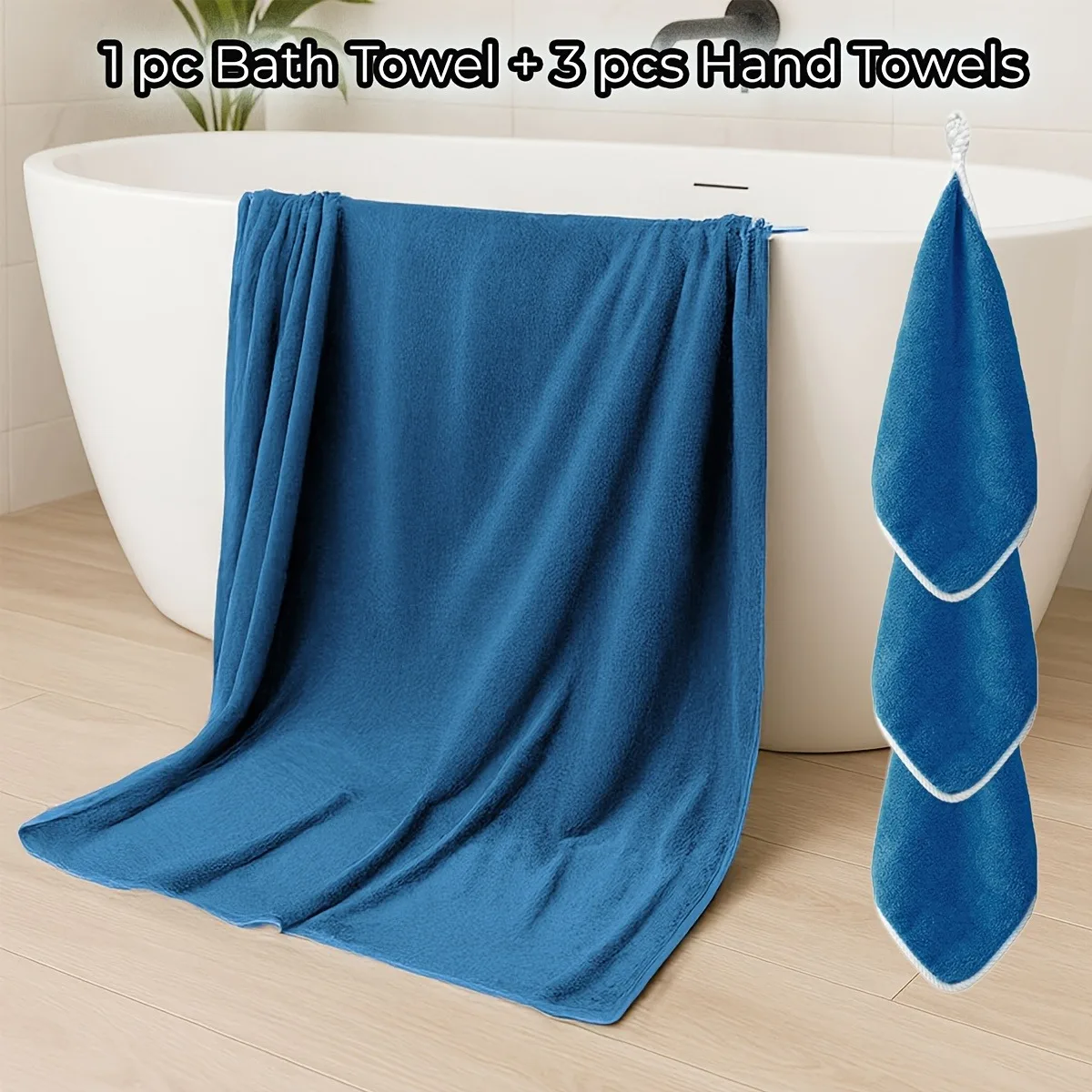 4pcs Towels Set Extra Large Bath Towel And Hand Towels Multifunctional Wash Cloths for Home Hotel Spa Kitchen Bathroom