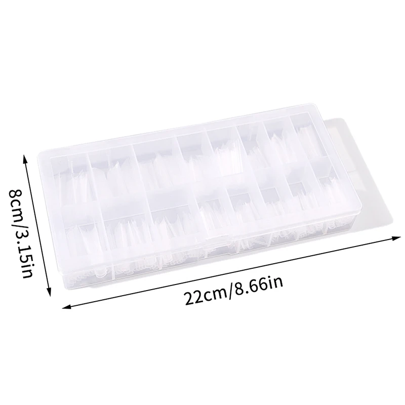 320 Stück Sandwich Dual Nail Forms Extensions-Dual Forms Sarg Nagel Formen Top Mold Bottom Mold Verlängern Maniküre Kunst Werkzeuge