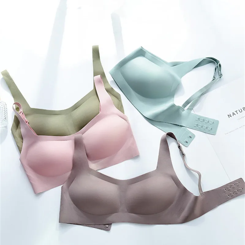 Seamless Bras For Women Square Neck Invisible Tops Push Up Bras Wire Free Underwear Bralette Girls Sexy Lingerie Intimates