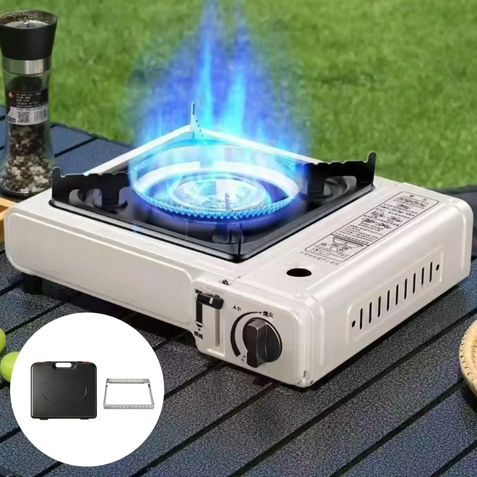 

Portable Camp Stove Cassette Cooking Burner Portable Stove For BBQ Garden Yard Balcony Park Bonfire Picnic Hiking Fishing Road