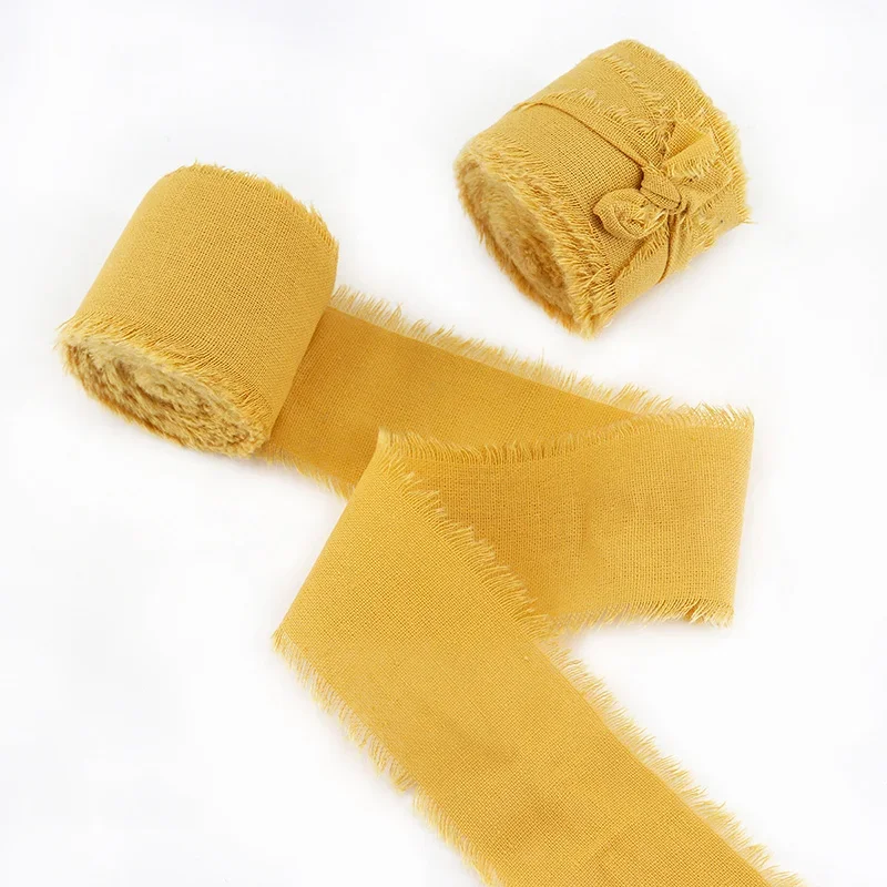 Solid Color Cotton Ribbon, 3.8cm x 5 Yards