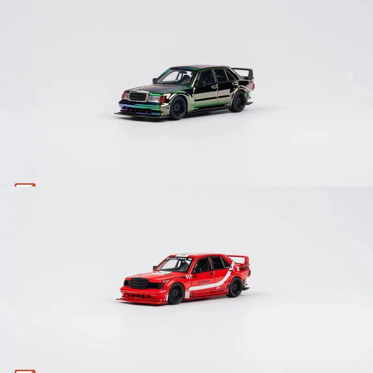 DCM 1:64 190E Redcolor/ Electroplated Diecast Model Car