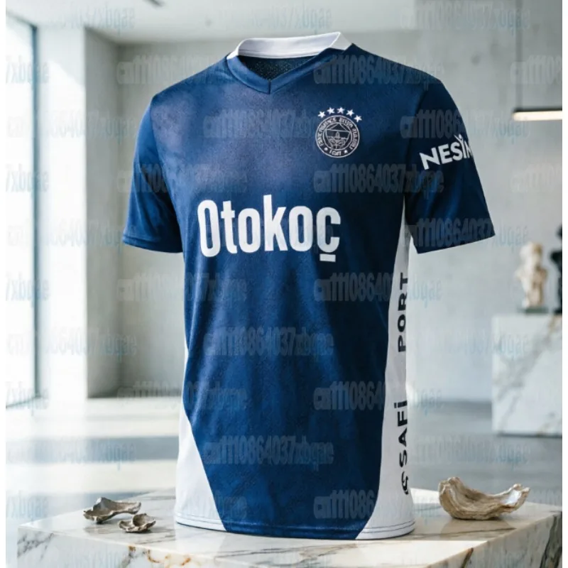 Image of 2026 Sommer Lokales Super Fenerbahce Team Zheko Fußball-T-Shirt für Fans, Kurzarm-T-Shirt, 3D-gedrucktes Familien-Sport-T-Shirt