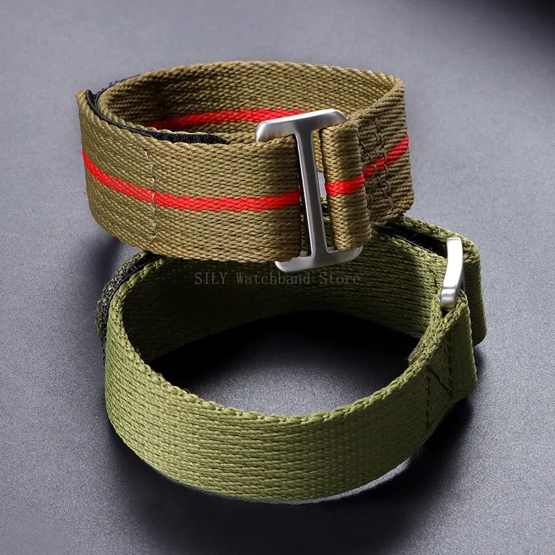For Tudor FXD Bayview Little Red Flower Bluedon Dividing Wrist Bracelet Military Nylon Watch Band Strap 20/22mm Canvas Wristbelt