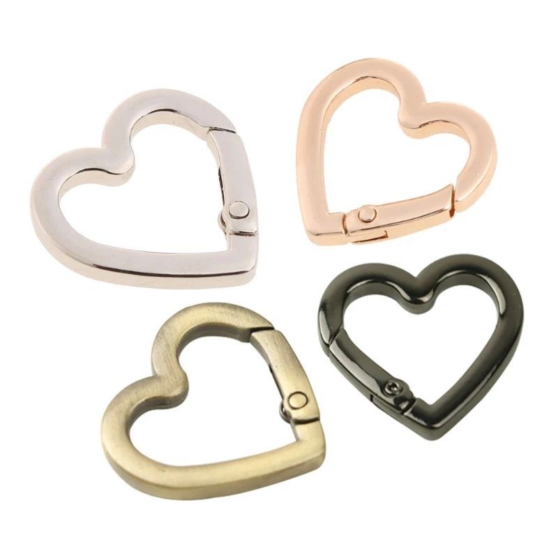 CS1W Carabiner Clips Spring Hook Heart Clasp Keyring Carabina Karabiner