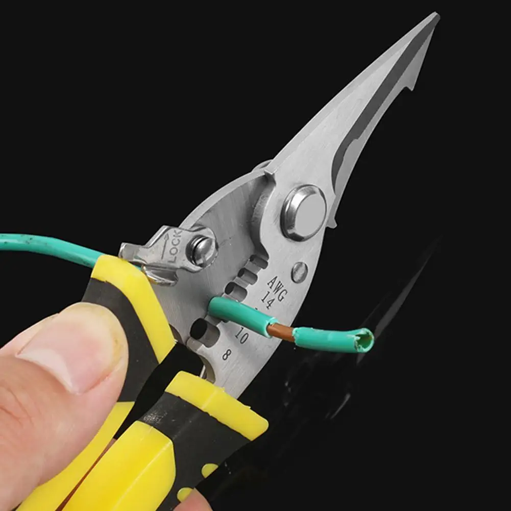 Wire Stripping Pliers Multifunctional Electrician Special Tool Cable Stripping Wire Repair Pliers Pliers Cable Multi-tools U6J2