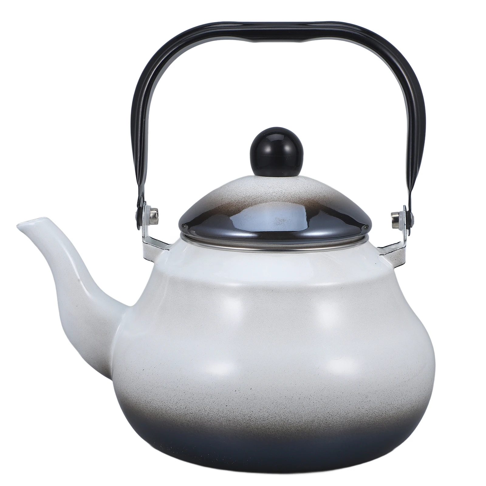 

1pc Vintage Enamel Tea Kettle Stovetop Heat Resistant Decorative Teapot Portable Coffee Kettle Kitchen Home Office Use 2L