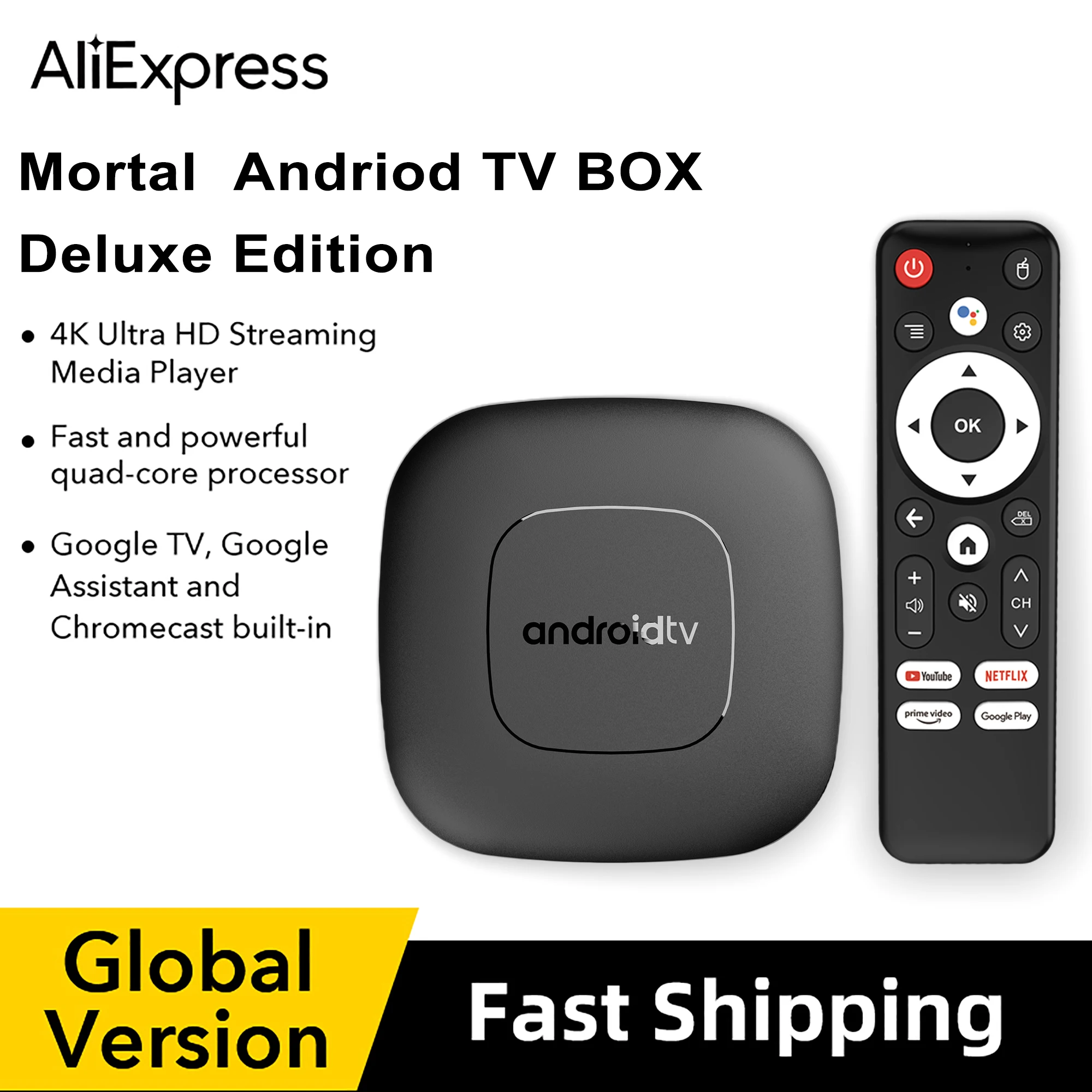 글로벌 버전 MOLLAL T1 스마트 스트리밍 미디어 플레이어 TV 박스 Bluetooth Google Assistant Android13 Allwinnerh313 2.4G & 5G WiFi 4K 