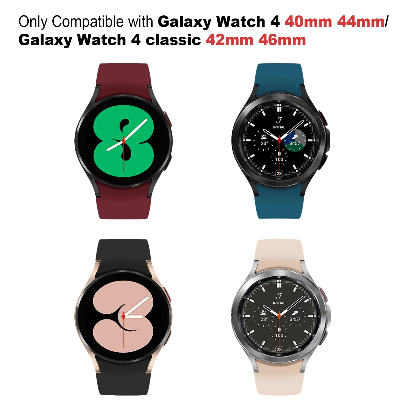 Silicone band For Samsung Galaxy Watch 7/6/5/4 44mm 40mm Bracelet correa Galaxy Watch6 classic 5 pro 45mm 47mm 20mm watch Straps