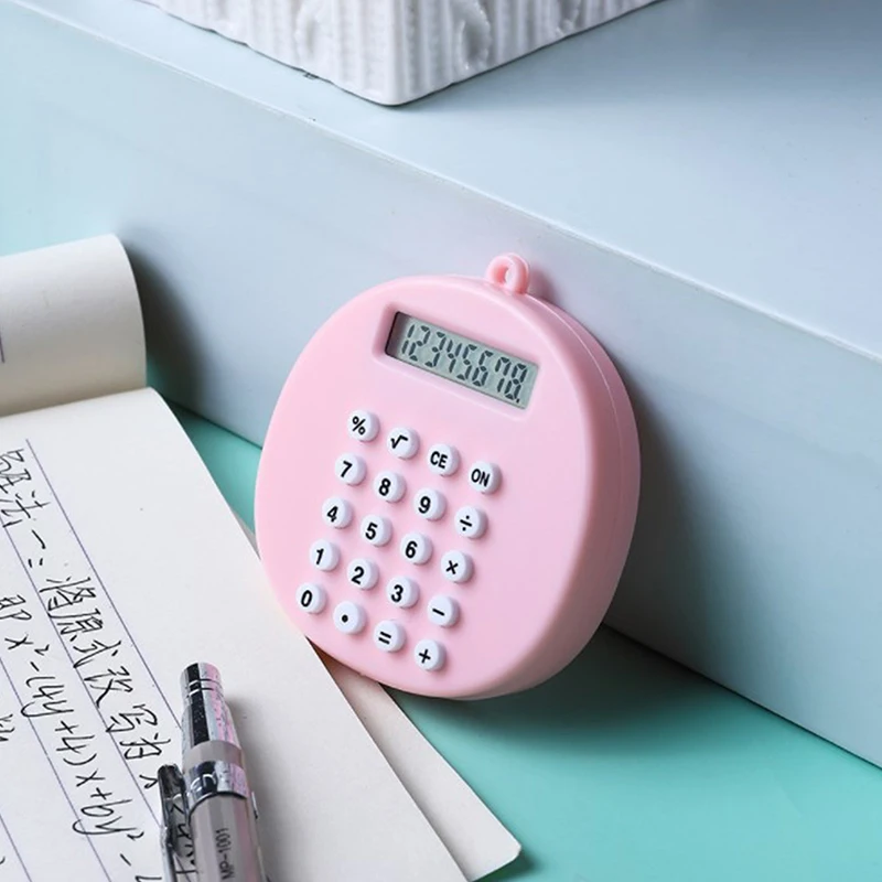 Small Calculator Plastic Pocket Calculator Clear Number Cute Shape Durable Handheld Portable Mini Calculator