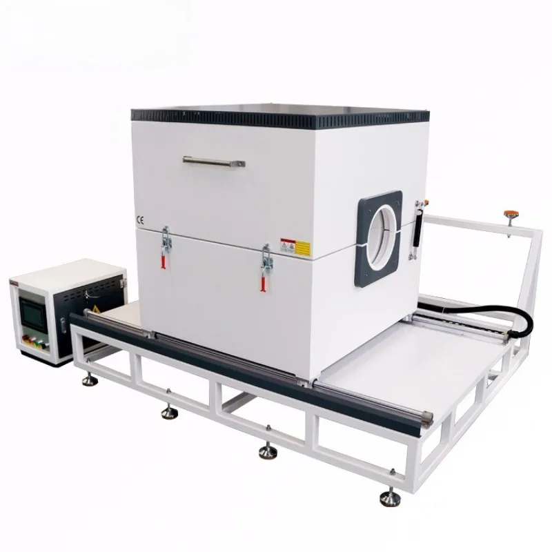 High temperature slide rail type vacuum atmosphere tube furnace, sliding horizontal opening test tube type