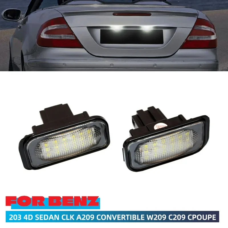 

Для Mercedes-Benz W203 5D 4D лампа номерного знака белая 12 В светодиодная лампа освещения номерного знака