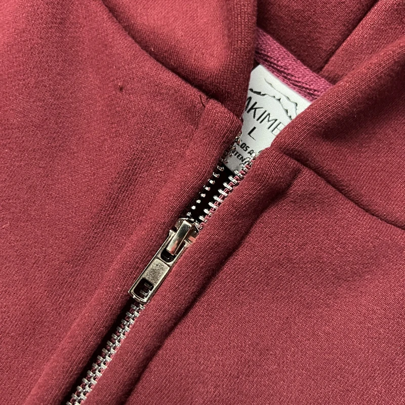 Akimbo Cardigan Zipper Fleece Hoodie Y2k Men Women Loose Streetwear Red Sweatshirts Unisex Winter High Quality Hooded Pullovers