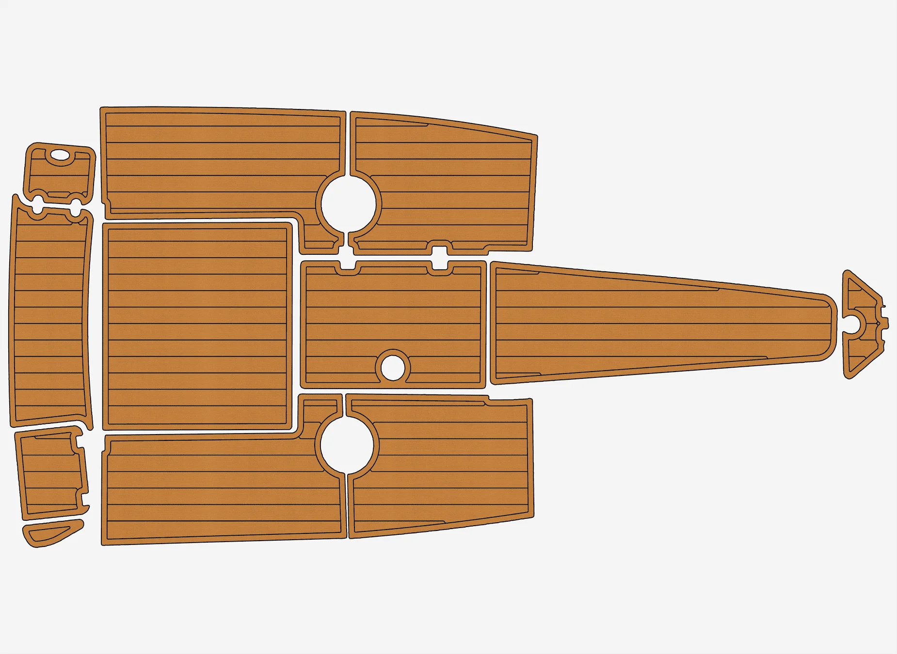 

2001-2005 Crownline LPX LIMITED 1/4" 6mm EVA foam Non-Slip PVC Teak Decking marine Mat seadek aqua carpet Marine Floor