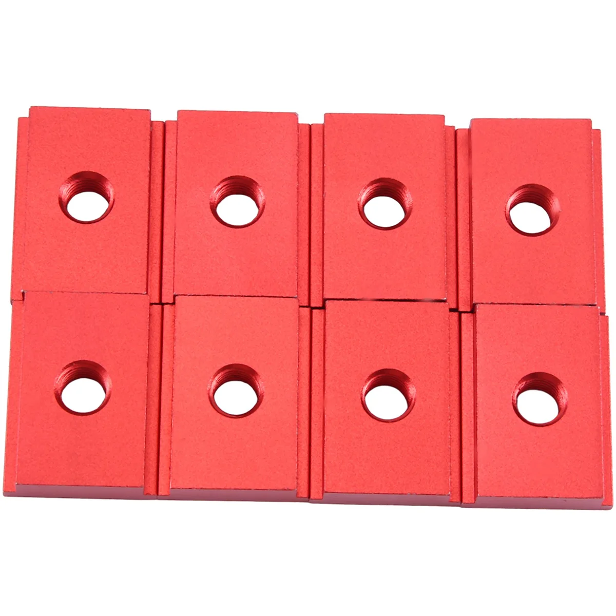 8 Pieces of M8 Type Track Slider 30/45 Type Track Clamp Screw Groove Fastener Woodworking Tool Red