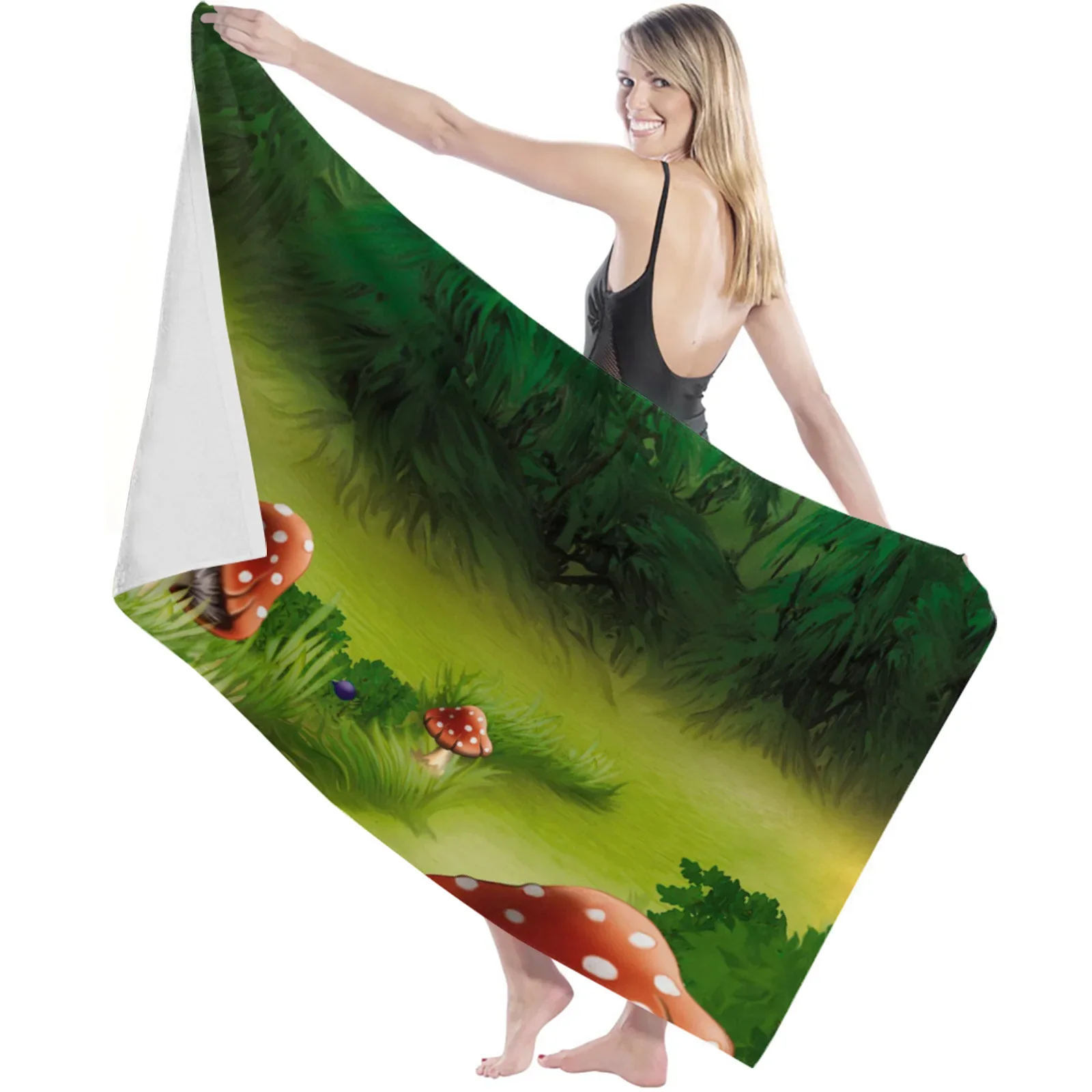 Mushroom Forest Berry Absorbent Bath Towel for Bathroom Sauna Soft Beach Yoga Towel Quick-drying Face Towel Home Essentials