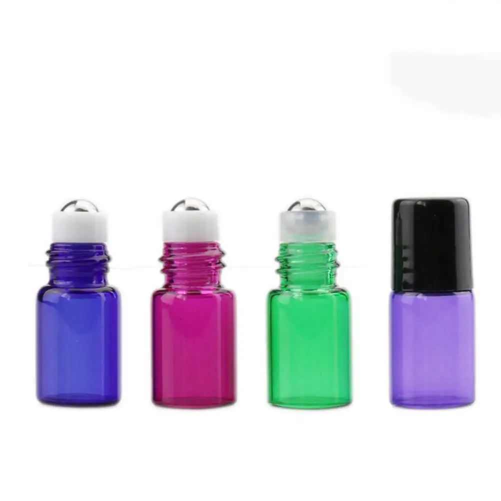 6PCS Glass Roller Bottles 1ml 2ml 3ml Durable Travel Size Leak Proof Refillable Portable Dispensing Perfume Essential Oil