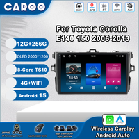 Android 15 Car DVD Carplay For Toyota Corolla E140 150 2006 -2013 Auto Radio Stereo GPS Navigation Multimedia Player Head Unit