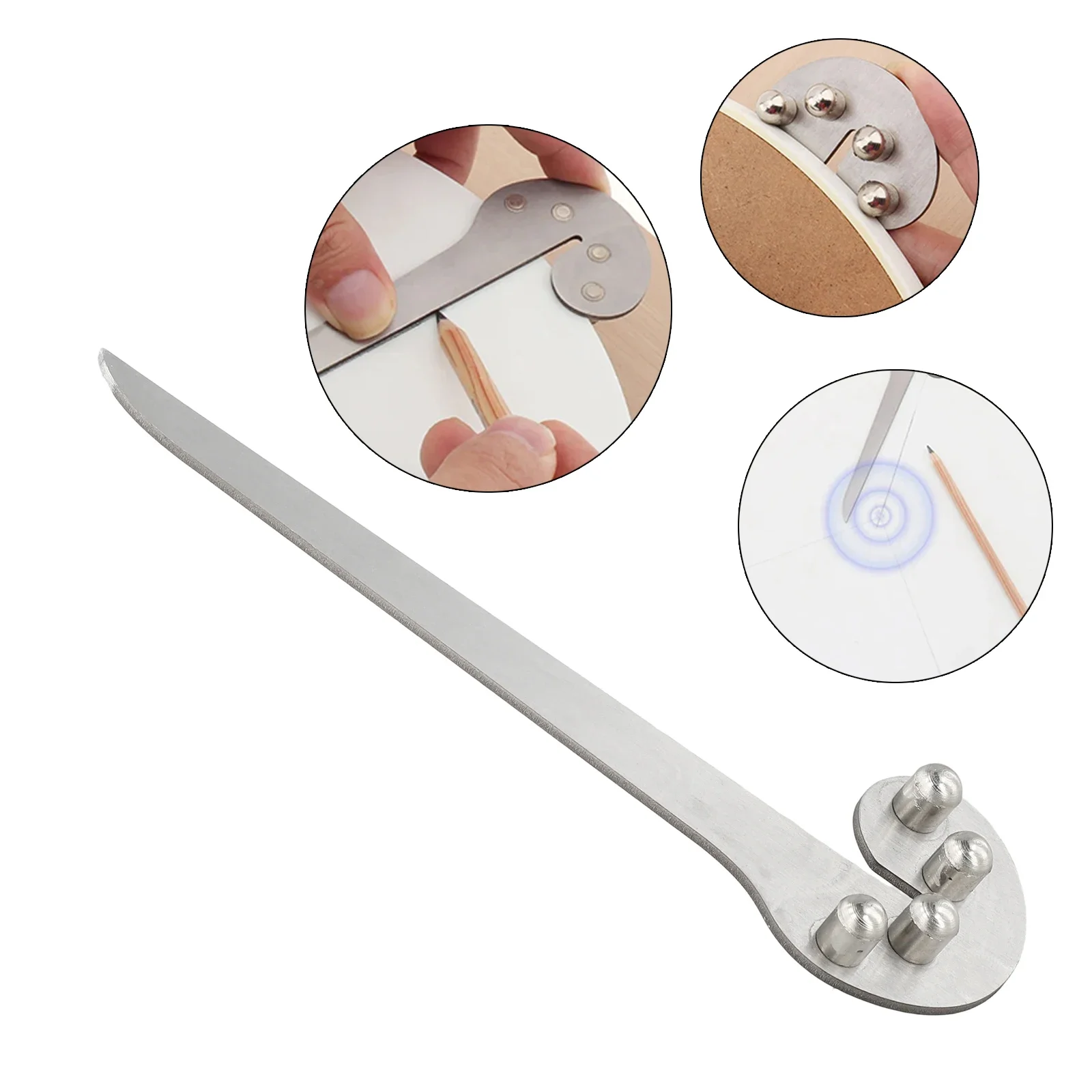 

Чертилка из нержавеющей стали, измерительный круг, инструмент для позиционирования центра, центральная линия, центральная линия, деревообрабатывающая линейка для круглых материалов