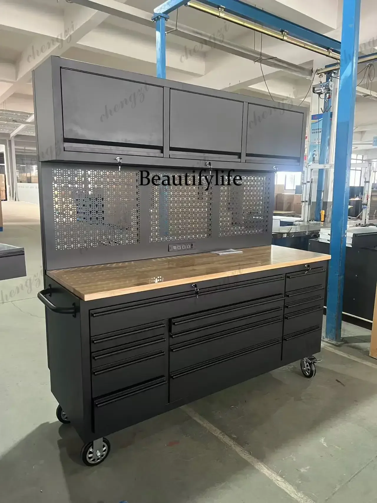 Auto repair workstation 14 Pumping tool combination cabinet Cart workshop maintenance workbench Multi-drawer storage Multi-purpo