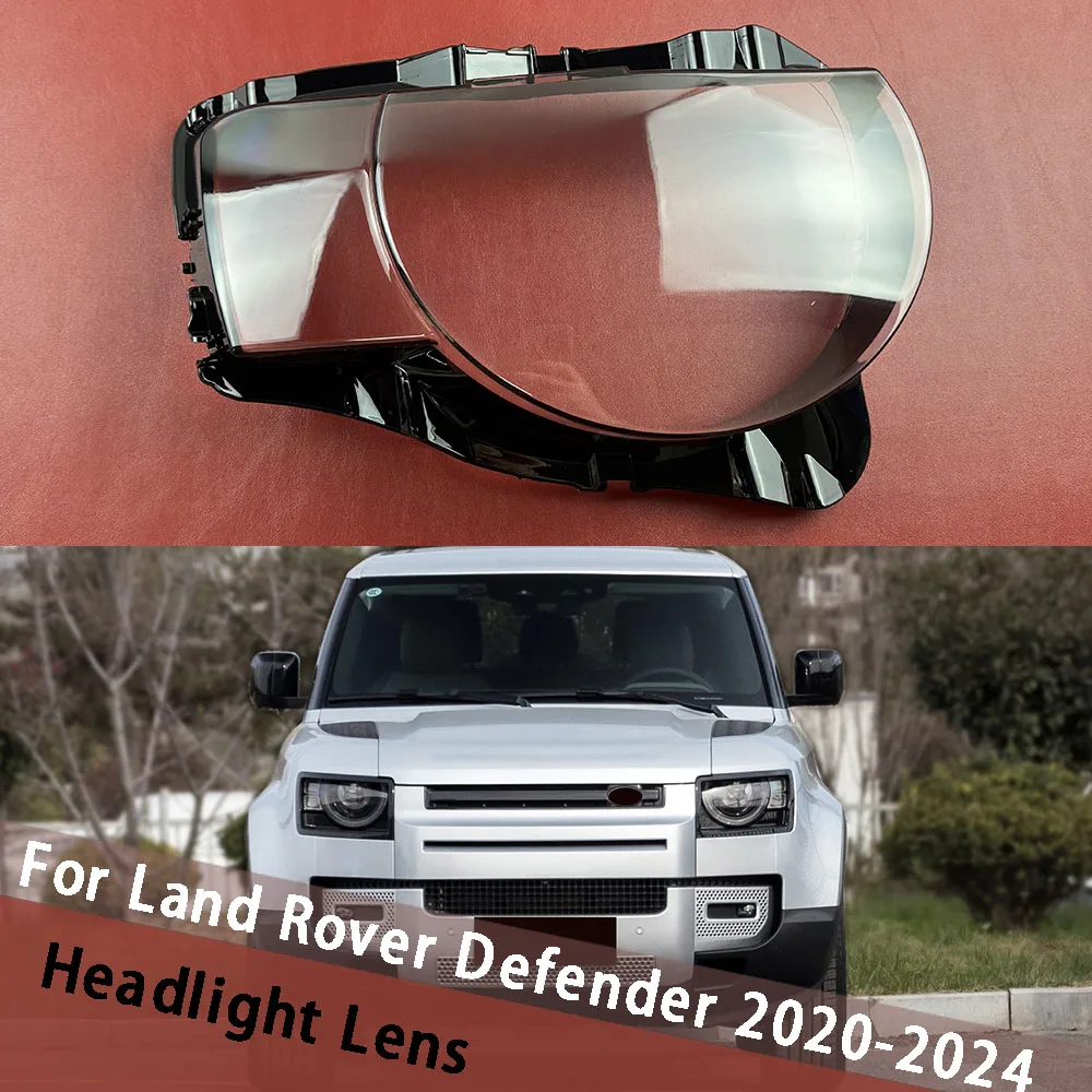 

For Land Rover Defender 2020-2024 Headlamp Housing Transparent Mask Cover Headlight Shell Plexiglass Replace Original Lens