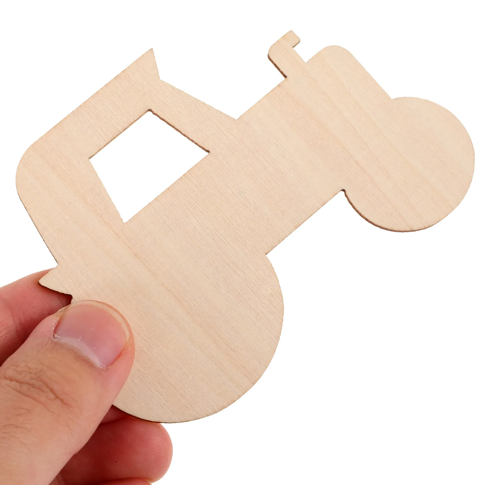 

20 Pcs 80x60mm Wooden Tractor Unfinished Wood Slices Diy Craft Supplies Kids Graffiti Paintable Smooth Surface