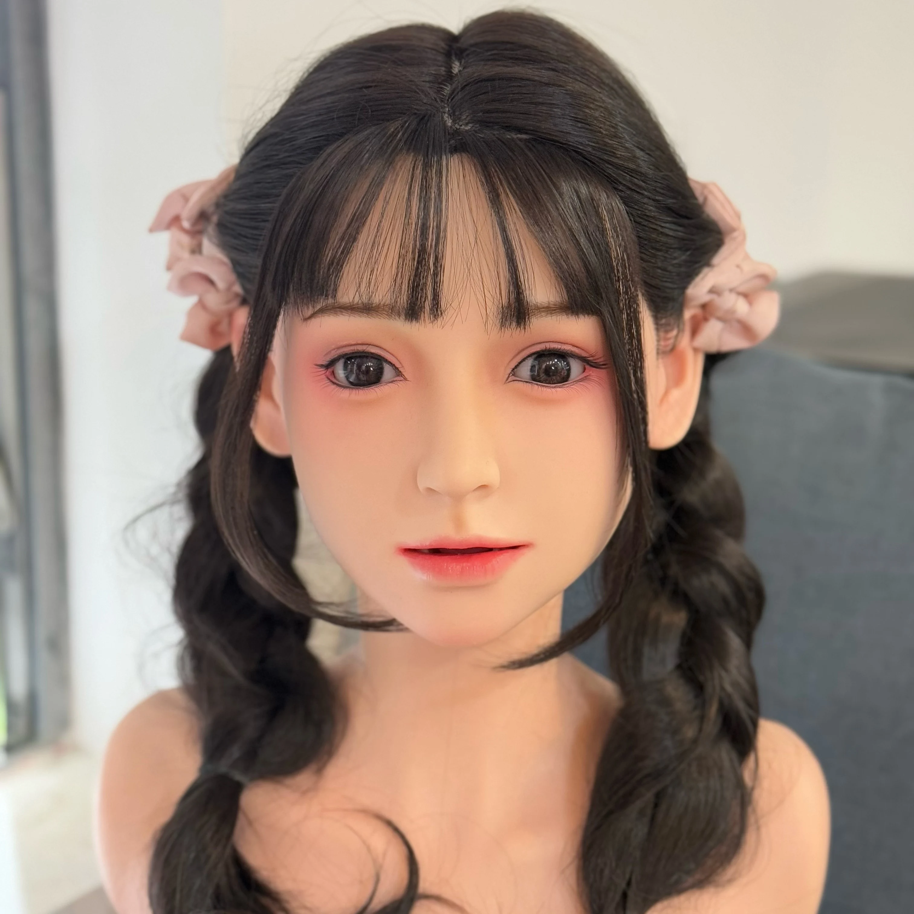 

Silicone display model head, male adult toy, real hair and eyebrow transplantation technology, can match different bodies
