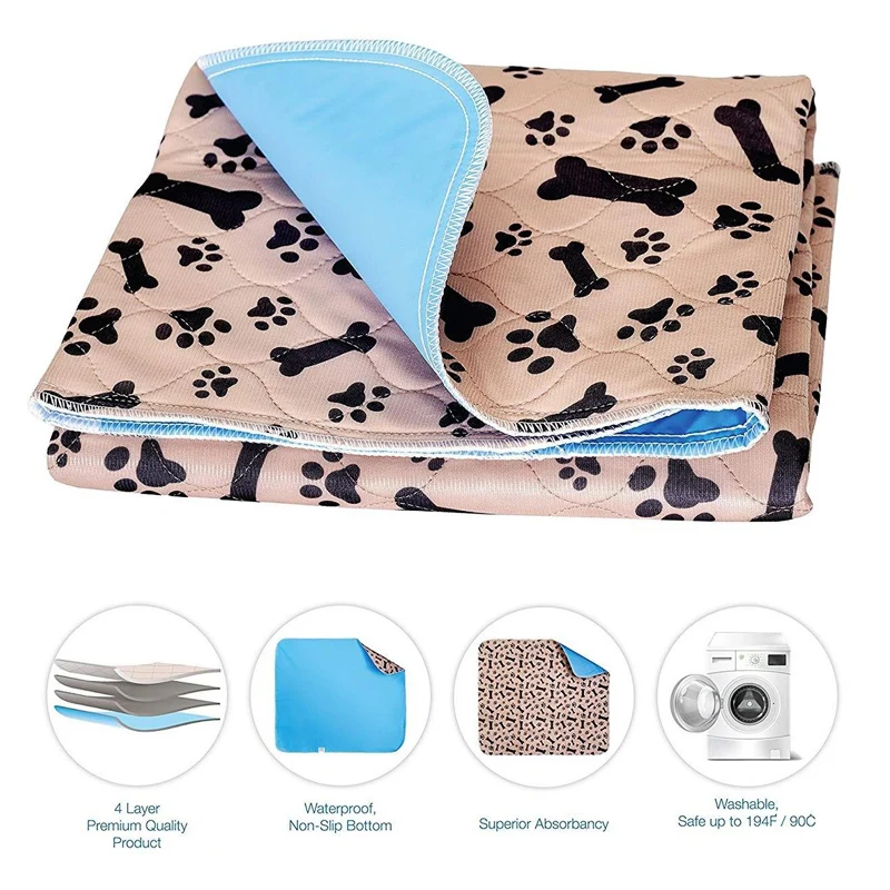 Washable Pee Pads for Dogs Large Reusable Puppy Pet Training Floor Mats Absorbent Leakproof Whelping Potty and Crate Use