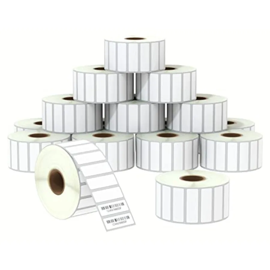 

1.5" x 0.5" 38 mm x 13 mm File Folder and Address Labels Compatible with Zebra and Rollo Label PrinterPremium Adhesive and Perf