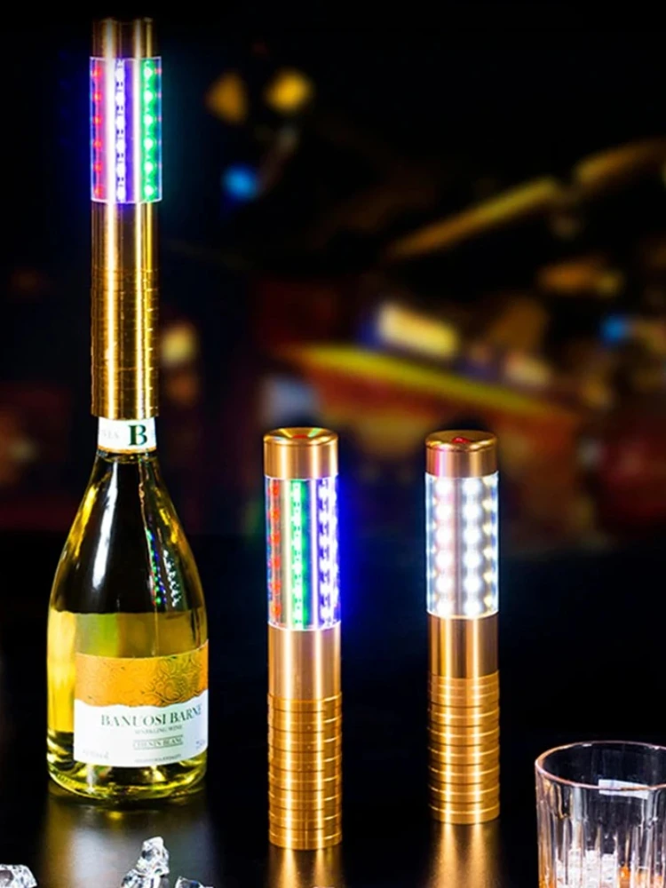 Bâtons Flash LED rechargeables atmosphère Champagne bouteille de vin Service étincelle pour VIP discothèque KTV Bar bâton stroboscopique tige Flash