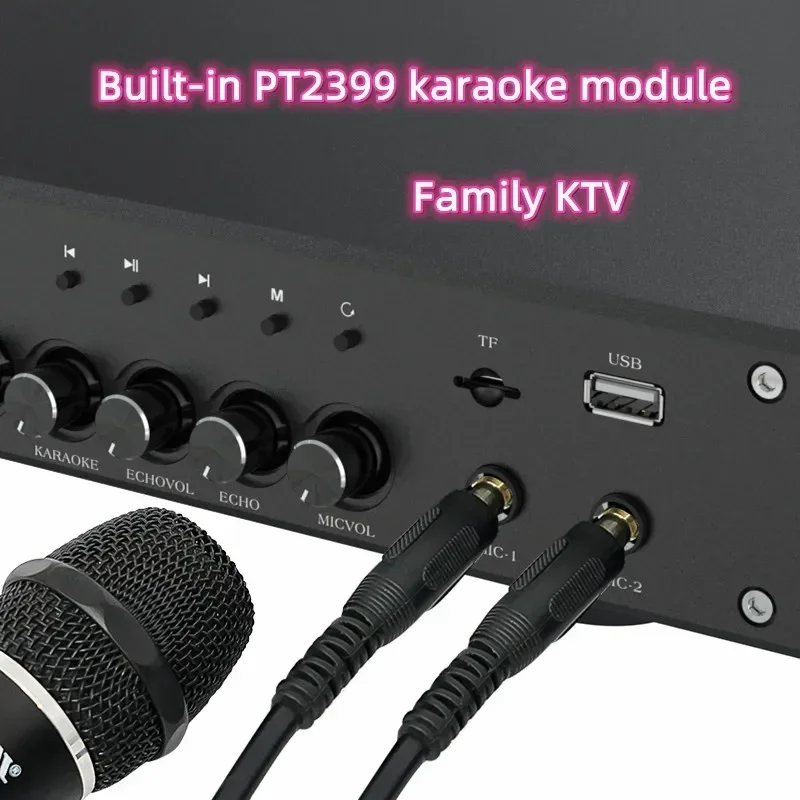 AC110V 220V 800W TPA3255 TPA3250 PT2399 Reverb Karaoke KTV mikrofon 5.1 kanał Bluetooth 5.0 domowy wzmacniacz audio Radio FM