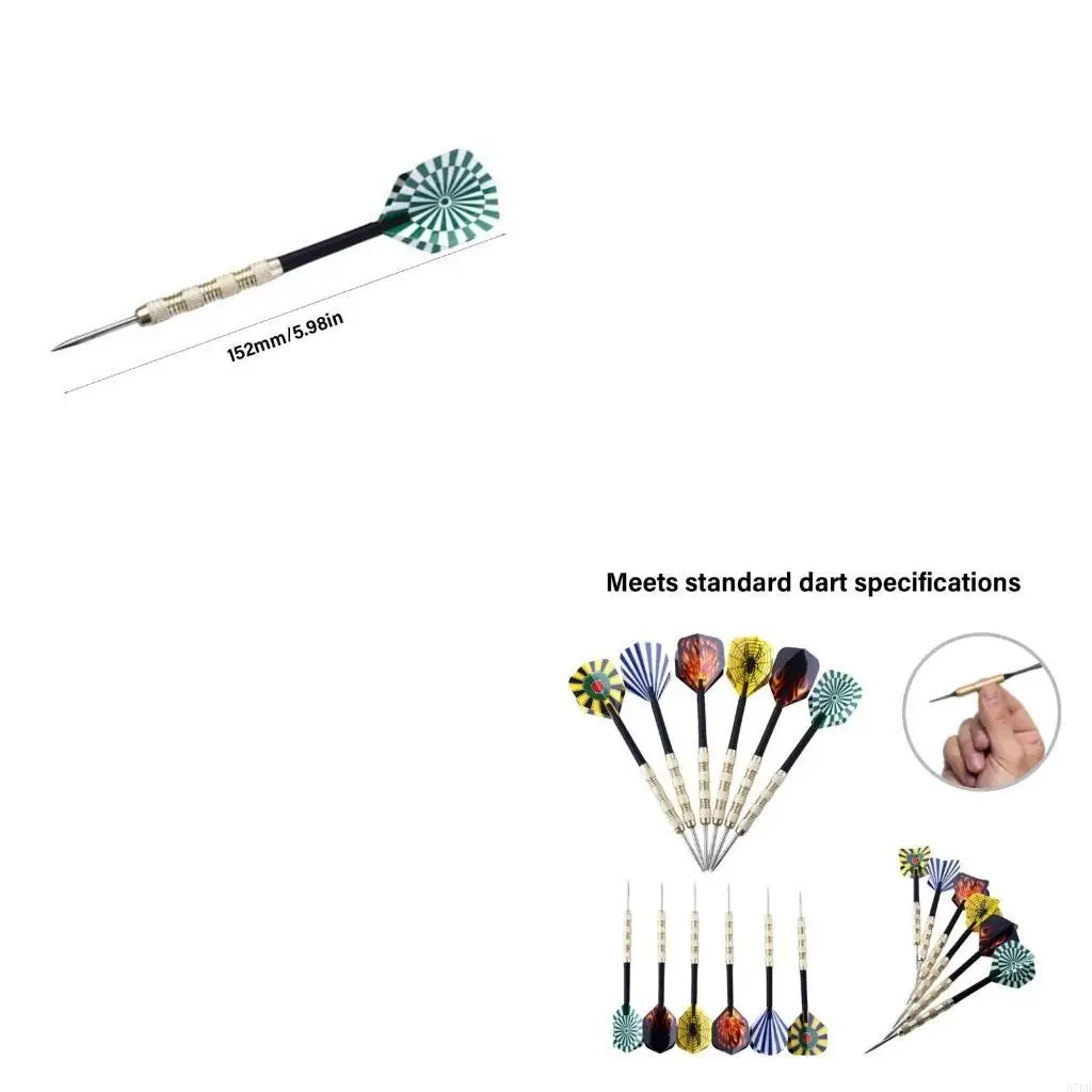 

18pcs Стальные наконечники Set Steel Tip Tract с алюминиевыми валами Flight