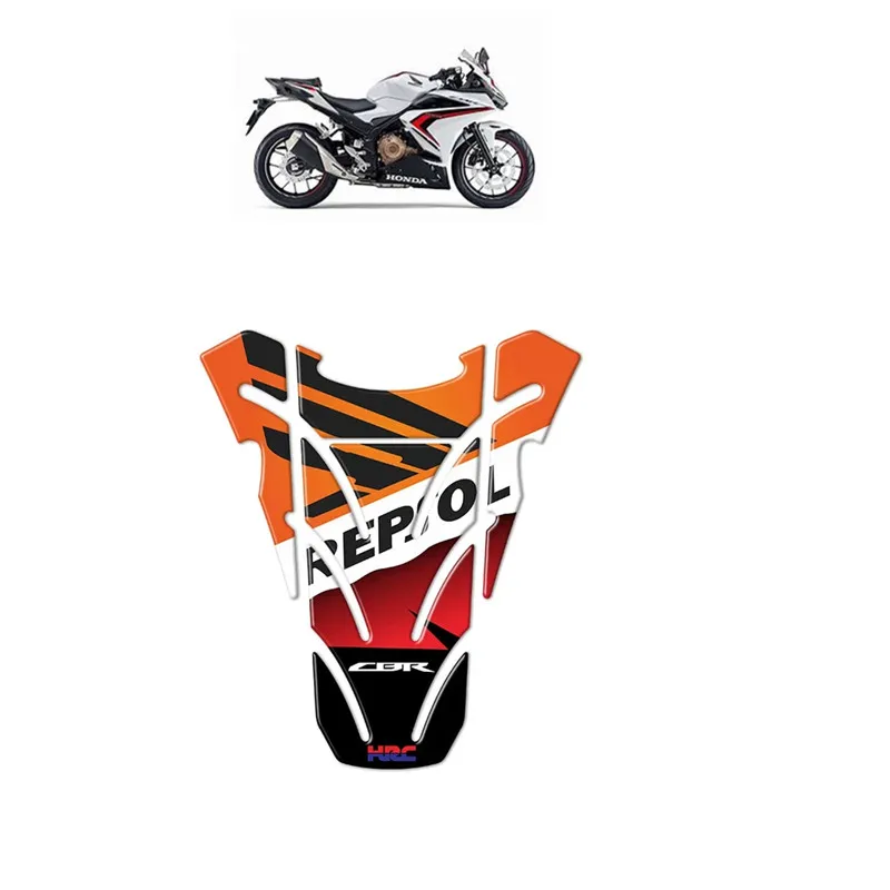 FOR HONDA CBR 400 600 900 1000 RR 1100XX Motorcycle Tank Pad Protector 3D Gel Sticker Decal Carbon Fiber -3