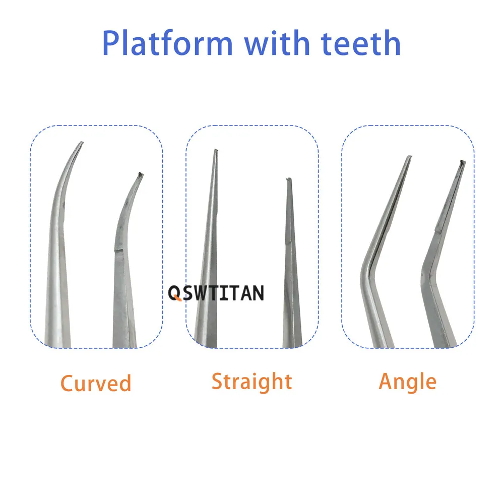 Round Handle Ophthalmic Micro Tweezers Titanium Stainless Steel 16/18cm High Precision Eye Surgical Forceps Instruments