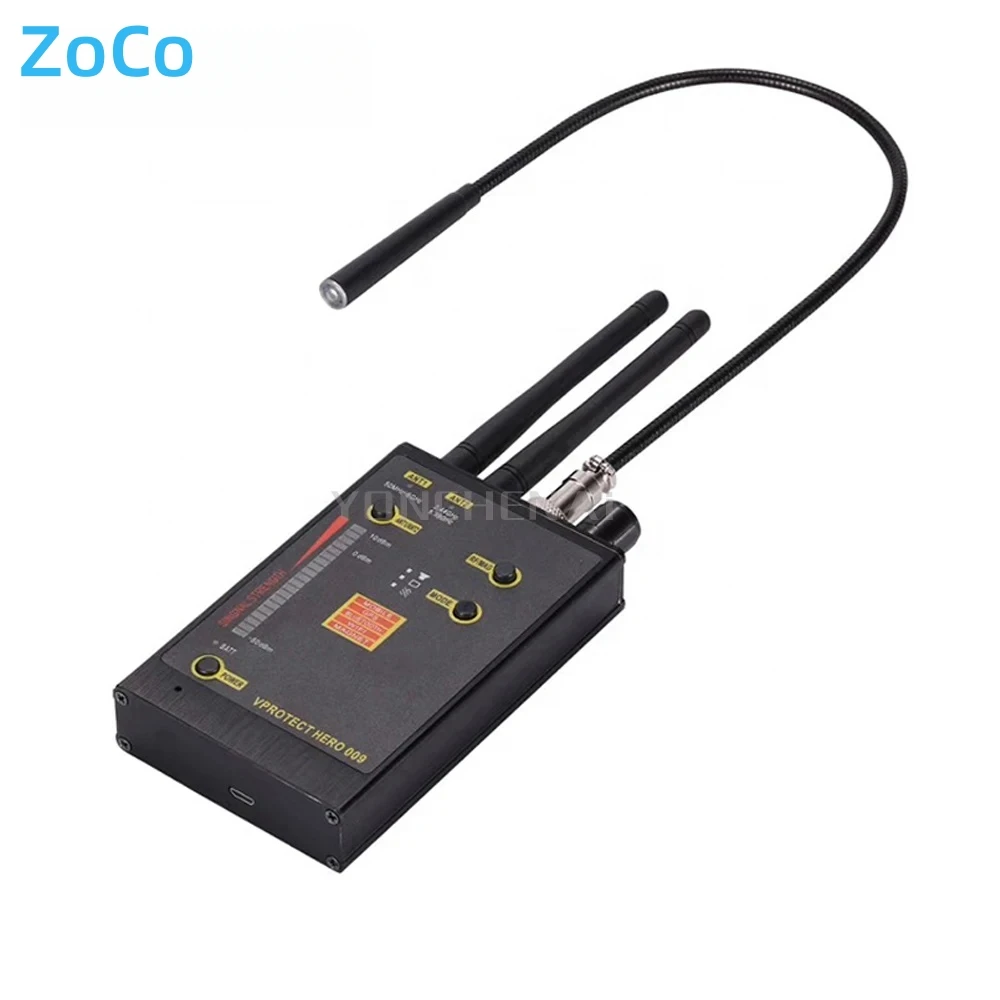 Zoco Professional Signal Detector VHF/UHF Anti-Camera An-Spy GSP Detection GSM Wifi Scan Finder Magnetic MAG Signal Detector