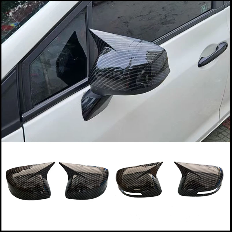 

Car Accessories For Honda Civic Sedan 9th 2012-2014 Rearview Mirror Cover Cap Housing Sticker Trim With Horn Auto Parts Styling