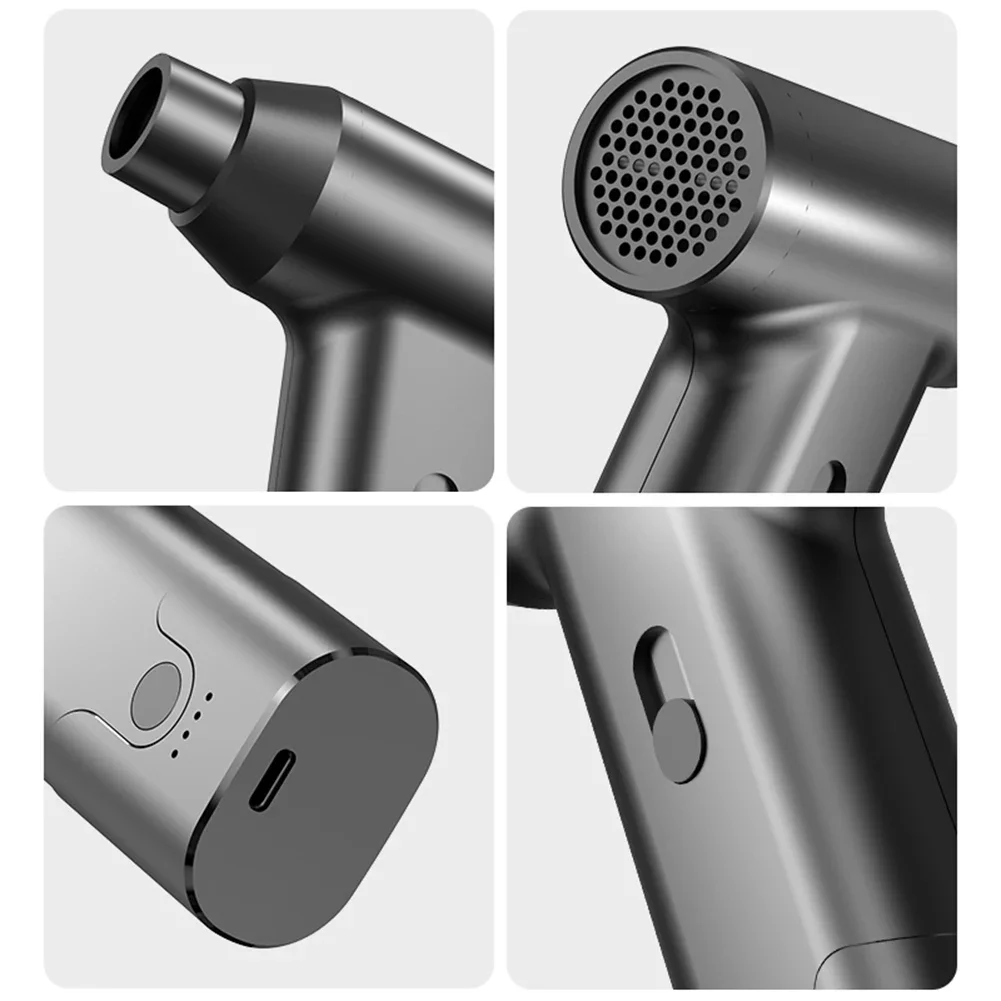 Mini Electric Air Duster & Vacuum – 110K RPM Cordless 2 in 1 Keyboard Cleaner with Adjustable Speed – Portable Dust Removal Tool