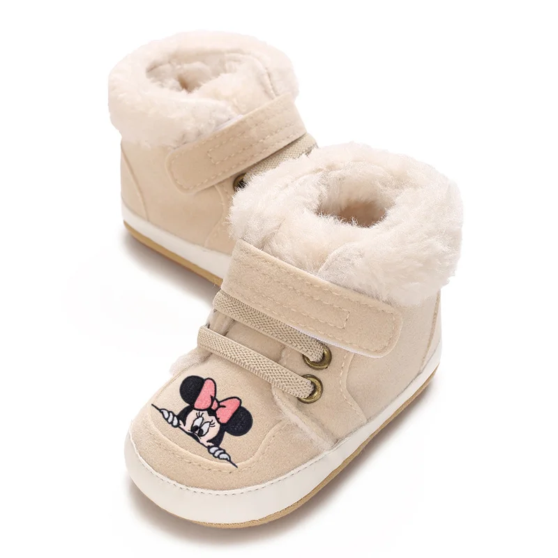 أحذية أطفال ديزني ميني ماوس الخريف والشتاء 1 سنة أحذية قطنية ميكي ماوس الكرتون حذاء طفل صغير 0-6-12 شهرا #2